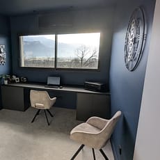 Realisation dun espace bureau avec moquette